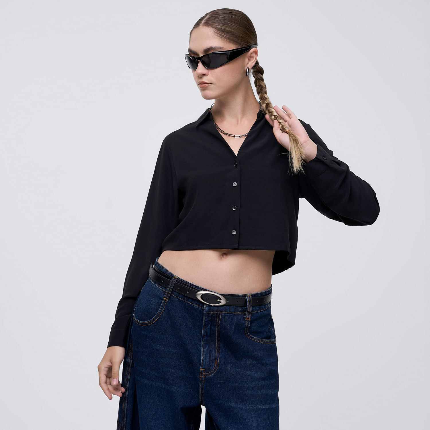 Blusa Mujer Vina Hypnotic Manga Larga Blusa Mujer Vina Hypnotic Negro L