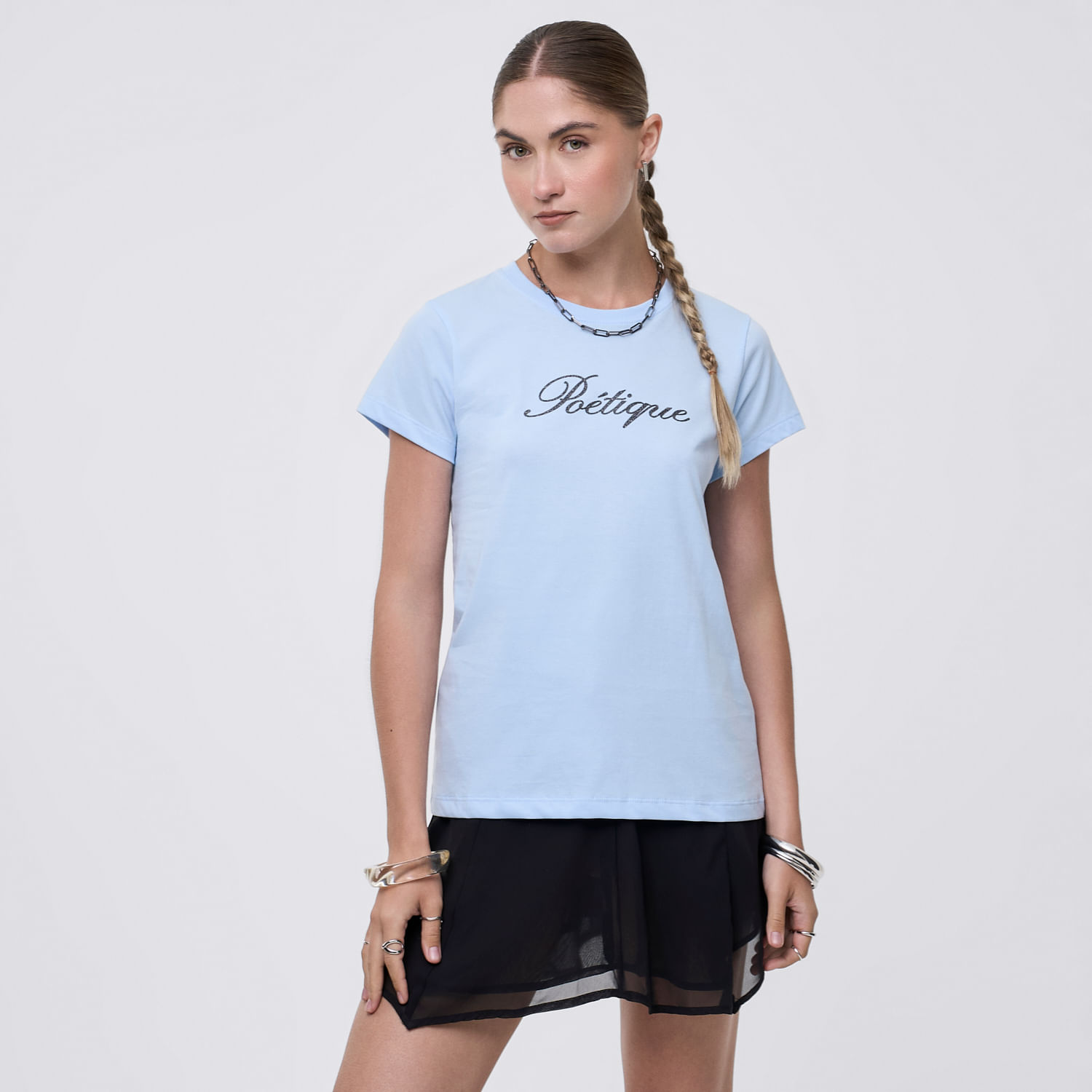 Polo Mujer Bas Reg Print I Hypnotic Manga Corta Celeste Bebé L
