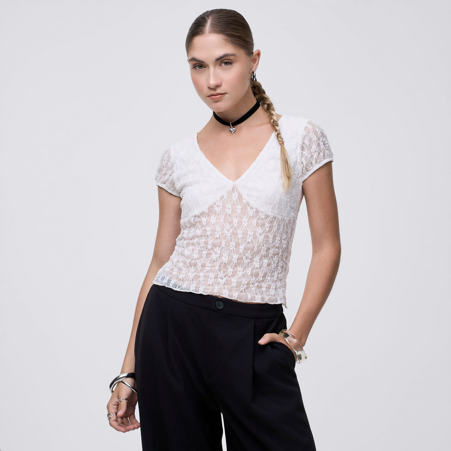 Blusa Mujer Harumi Hypnotic Manga Corta Blusa Mujer Harumi Hypnotic Blanco Xs