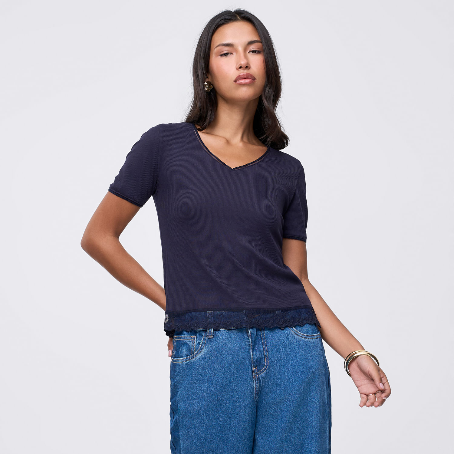Polo Mujer Bord Malabar Manga Corta Azul Marino M