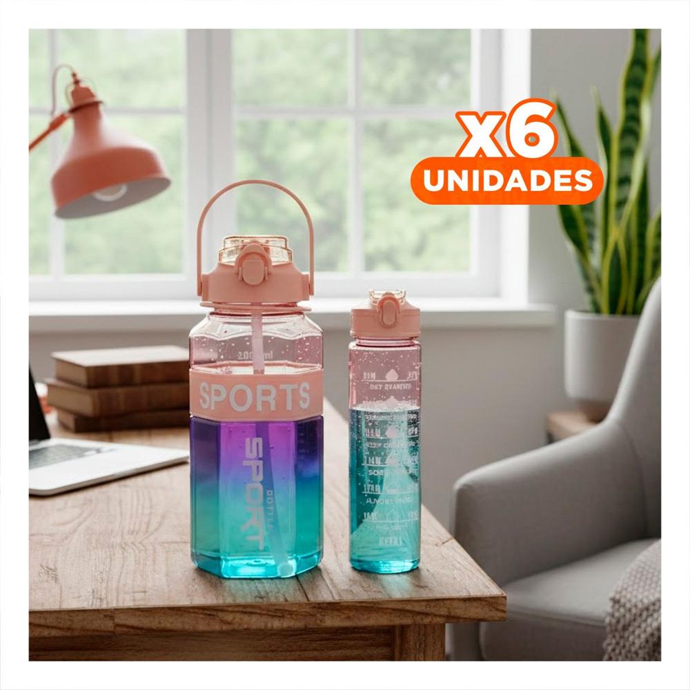 Pack6 Contenedor Trio Transparente Rosado Claro Morado y Verde Resistente YPapel Regalo