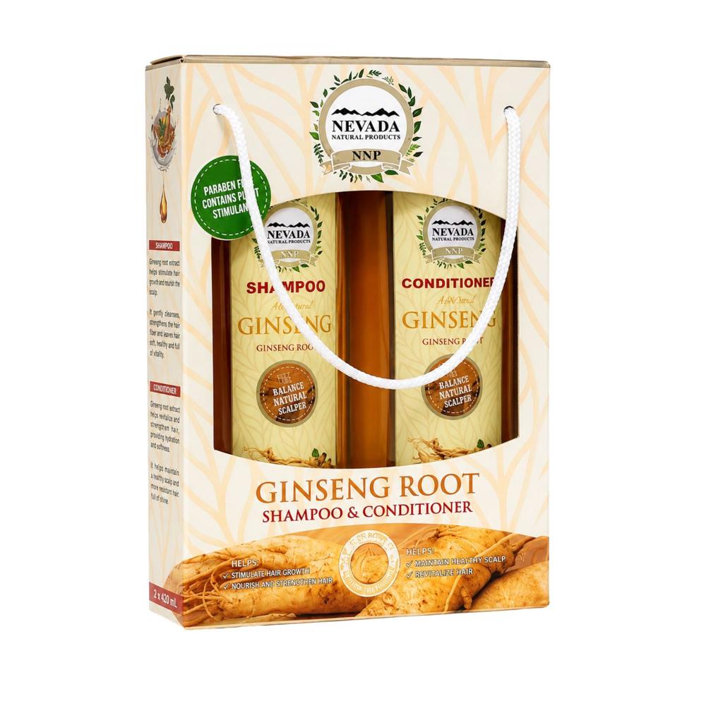 Set Ginseng Root Shampoo Y Acondicionador 420 ml - NEVADA
