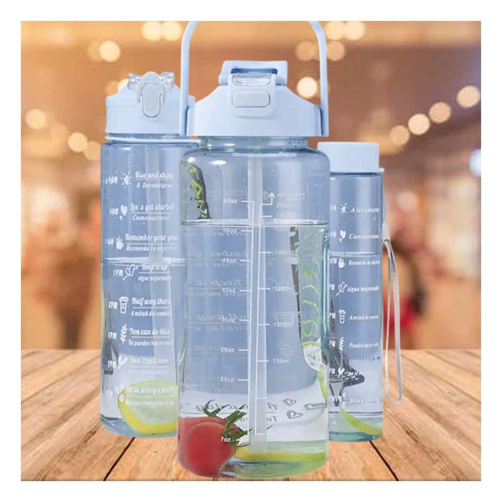 Tomatodo Trio Transparente Azul Claro Mantiene Bebidas Frias y Calientes