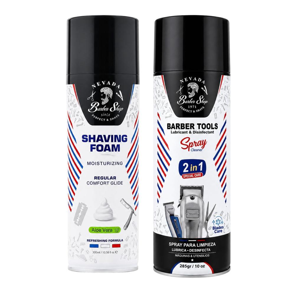 Pack Espuma Afeitador Y Spray Limpieza desinfectante - NEVADA