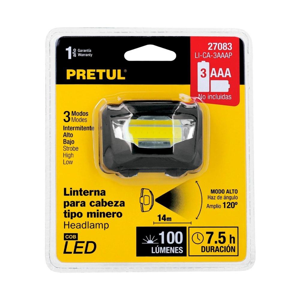 Linterna Minera LED Pretul 100 Lúmenes con Banda Ajustable  LI-CA-3AAAP
