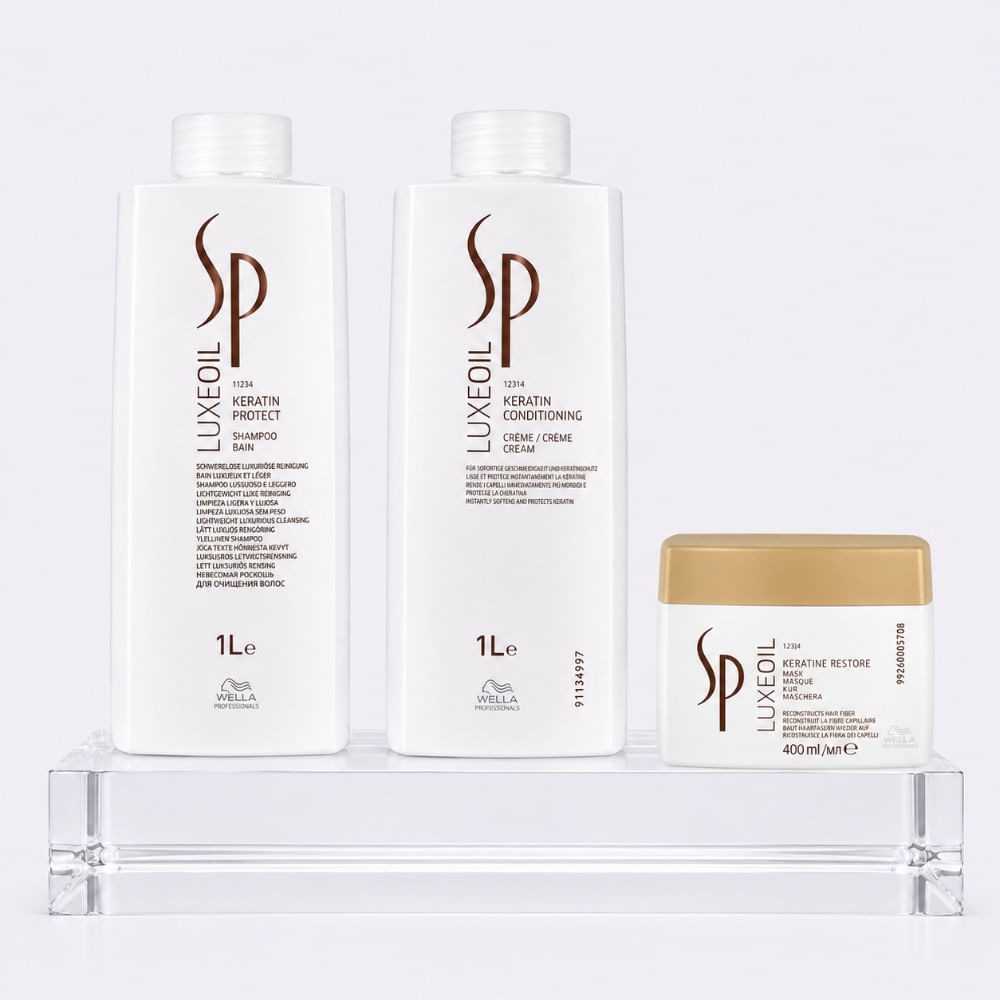 Wella sp luxeoil pack reconstruccion shampoo 1000ml acondicionador 1000ml mascarilla 400ml