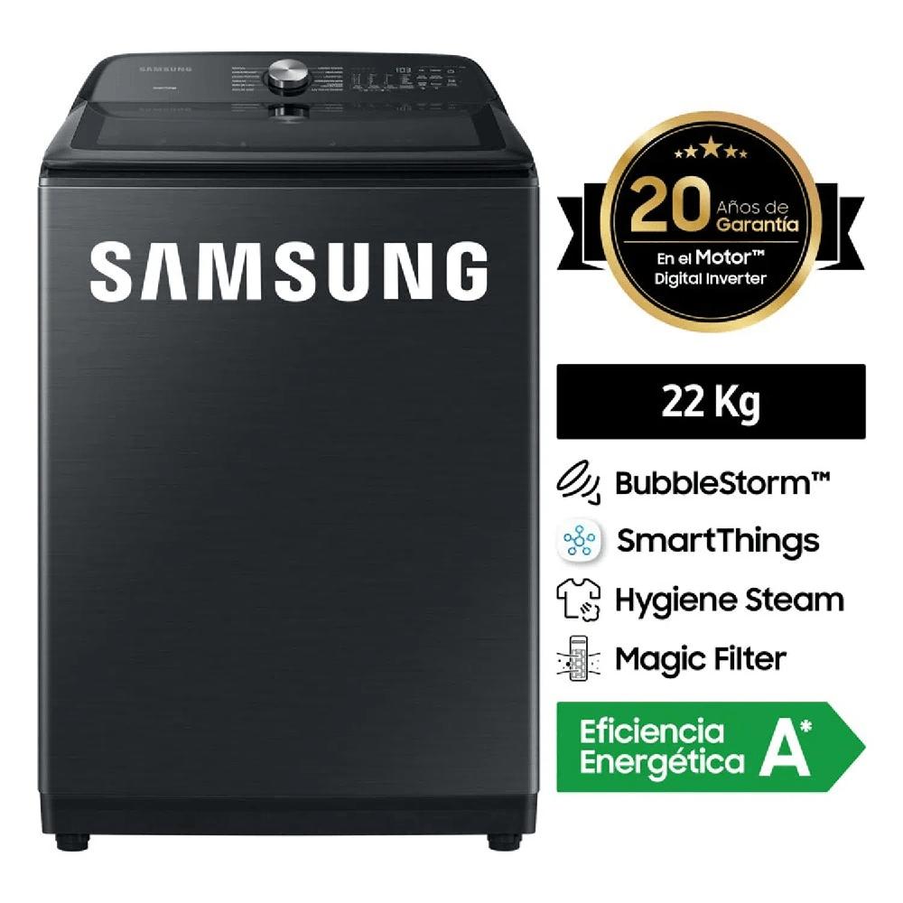 Lavadora Bubble Smart 22Kg Negro Samsung WA22A8377GVPE