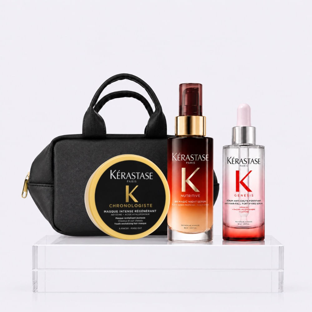 Kerastase duo magic 8h magic night serum 90ml genesis serum 90ml travel bolso