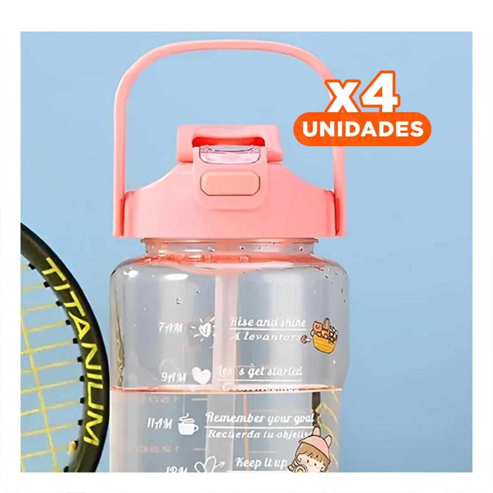 Pack4 Envase Trio Transparente Rosado Doble Pared Conserva Temperatura YPapel Regalo