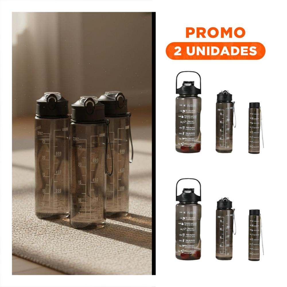 Pack2 Envase Trio Transparente Negro Resistente y Facil de Limpiar en Casa YRegalo Sticker