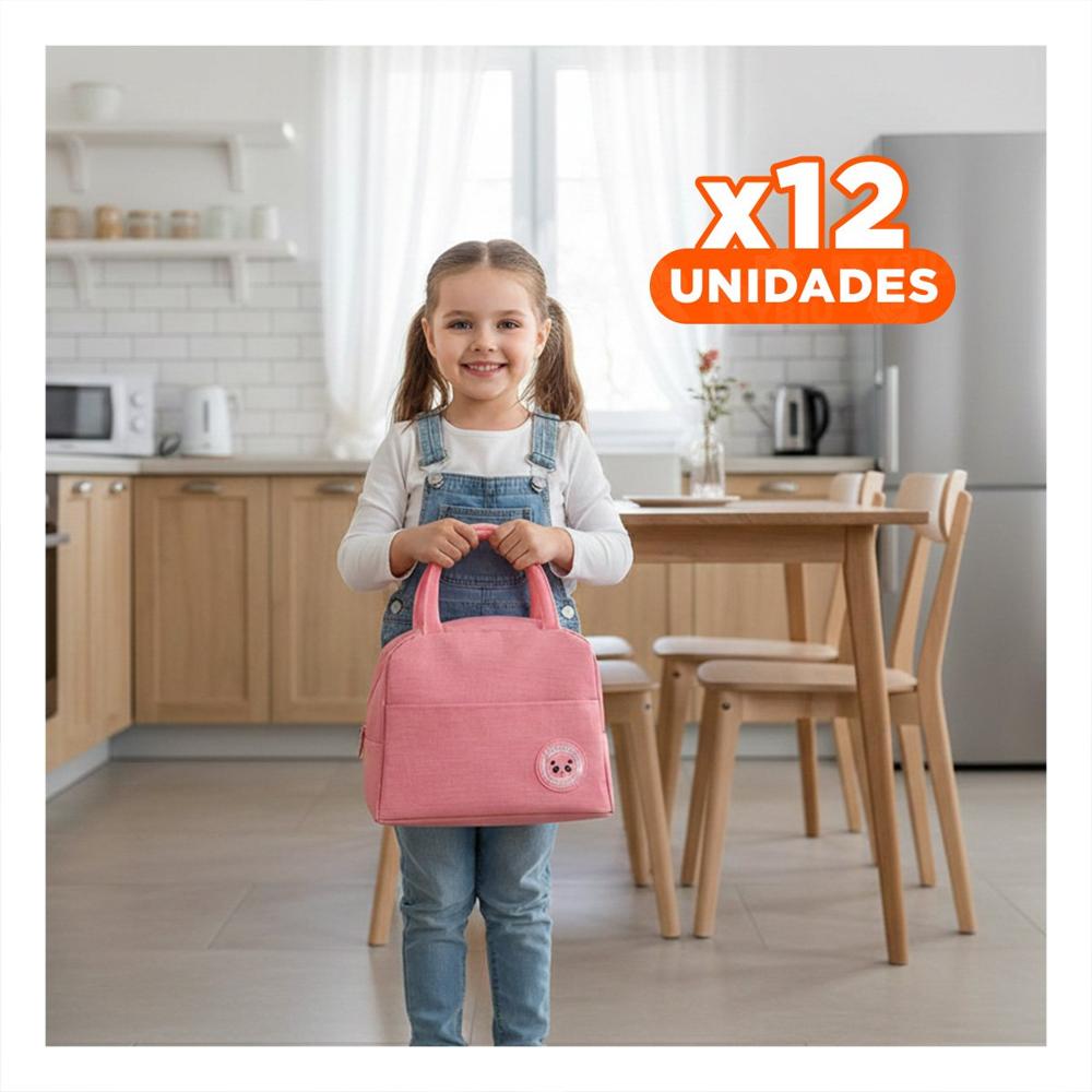 Pack12 Organizador y Bolsillo Exterior Amplio para Comidas Rosado Y Papel Regalo