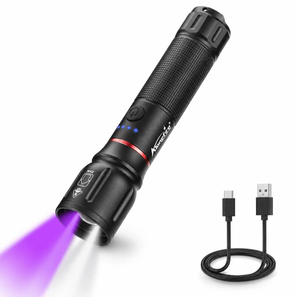 Linterna UV Profesional 365nm para Billetes Documentos Minerales y Manchas