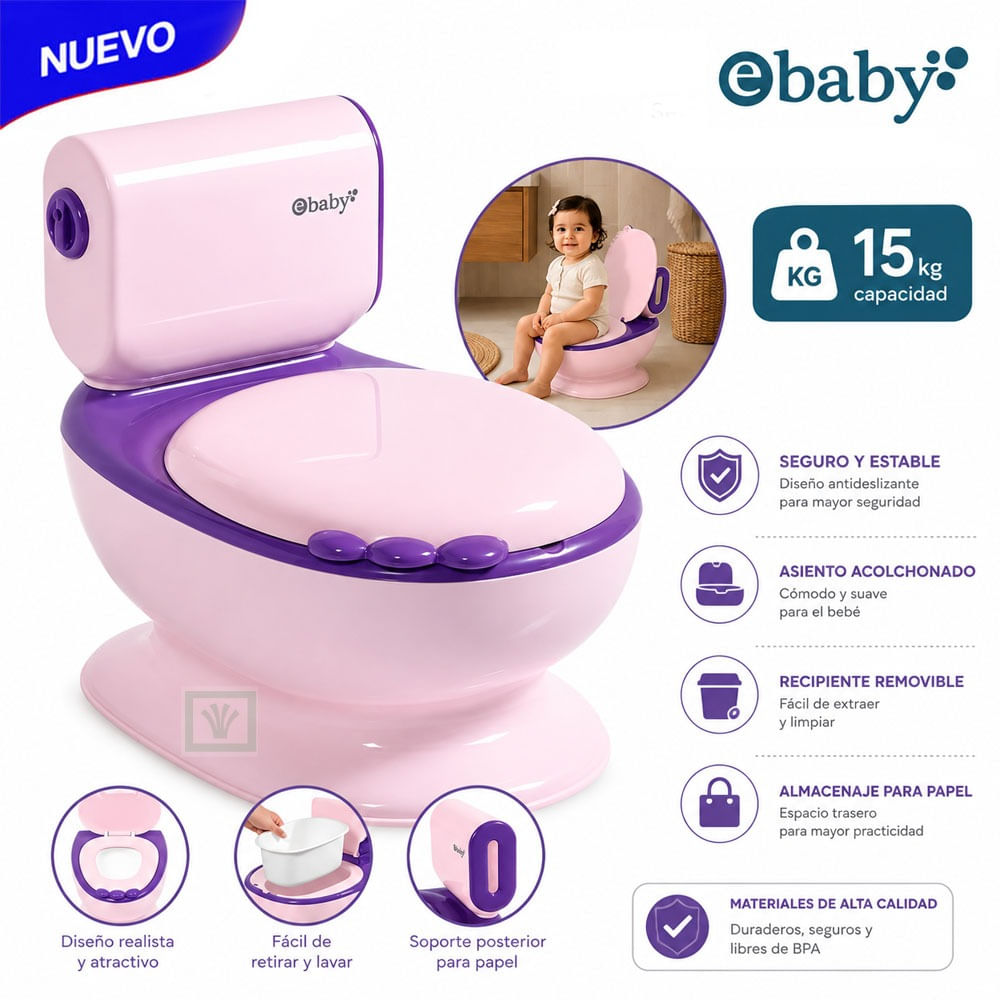 Bacinilla CLEANY- EB900-1 Rosado