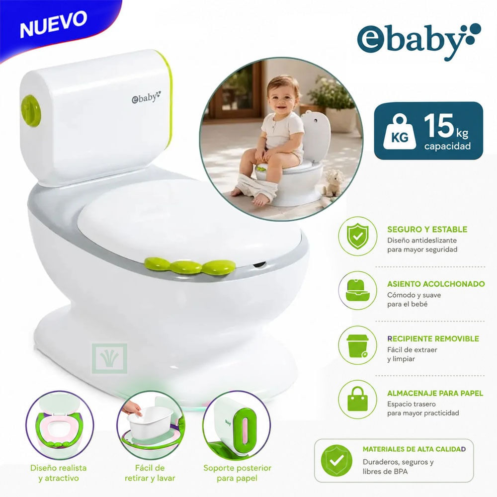 Bacinilla CLEANY- EB900-1 Blanco