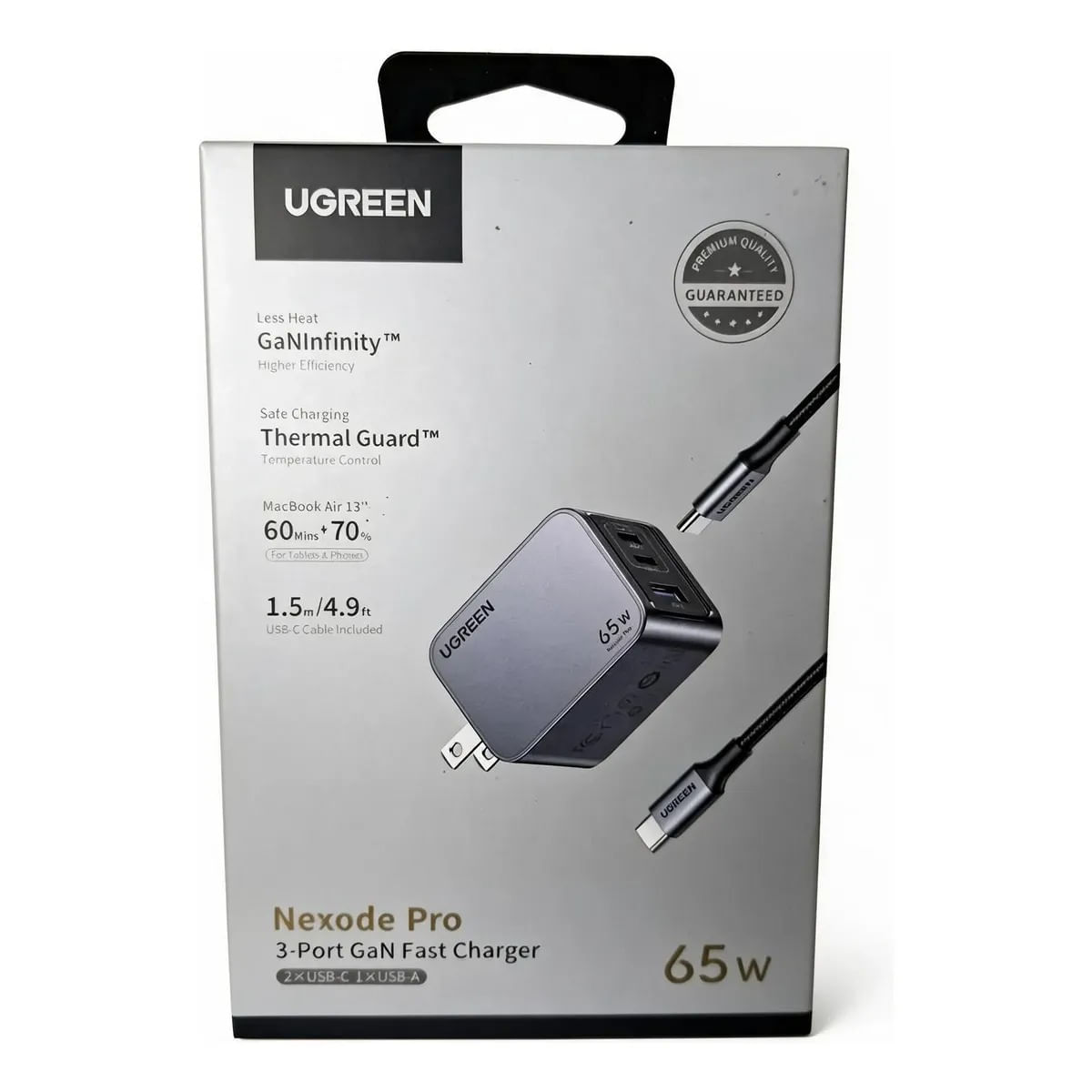 Cargador Ugreen Nexode Pro 65w Gan 3 Puertos X755 25870