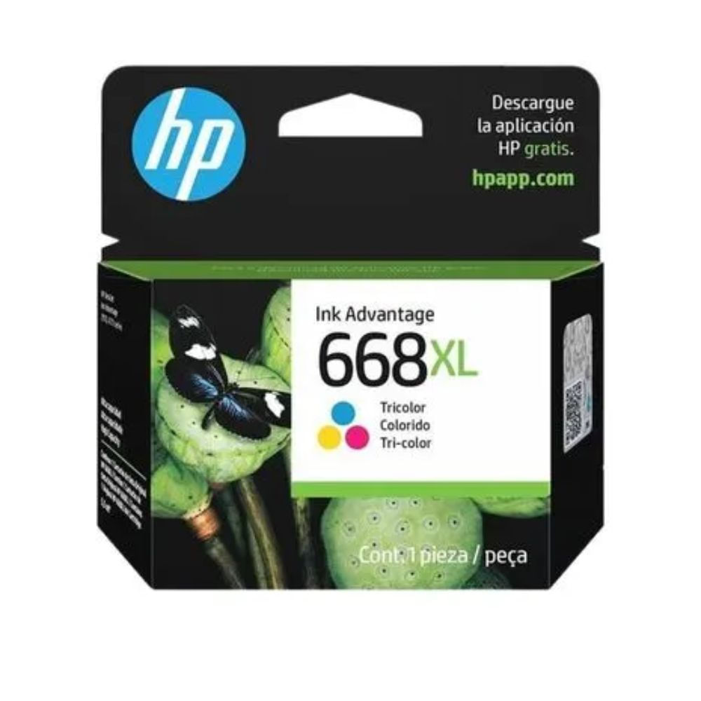 Tinta HP 668XL Tricolor 7FP38VL Dj 2975 4375
