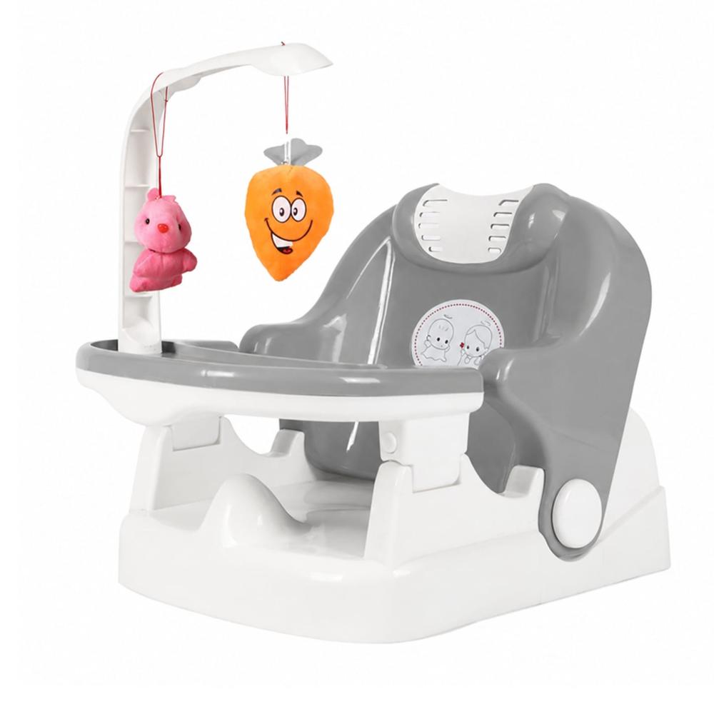 SILLA DE ALIMENTACION 2 EN 1 PARA BEBE COLOR GRIS