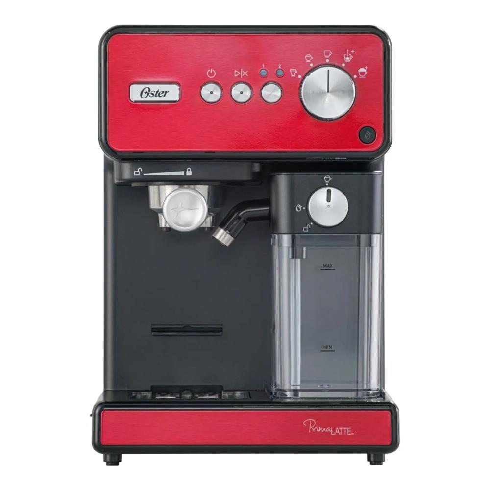 Cafetera Espresso Automática Oster PrimaLatte 15 Bar 1070W 1.5L Roja BVSTEM6604R-053