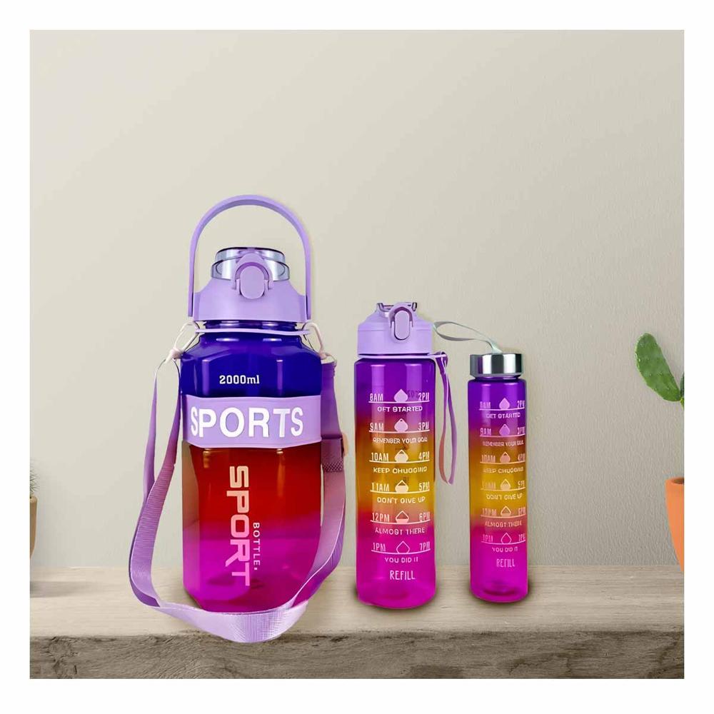 Tomatodo Trio Transparente Morado Rojo y Fucsia Doble Pared Conserva Y notas