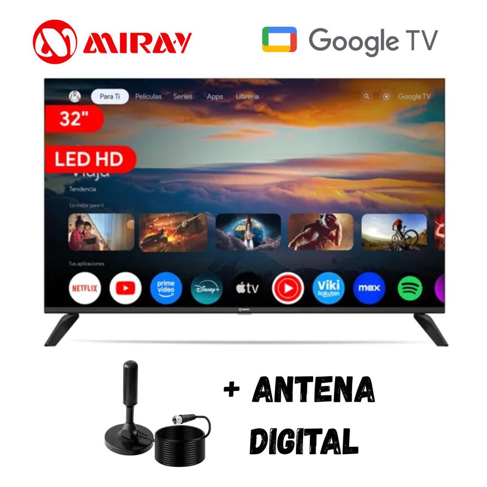 Televisor Smart 32'' HD GoogleTV MS32-E2000GBT Negro - Ant Digital