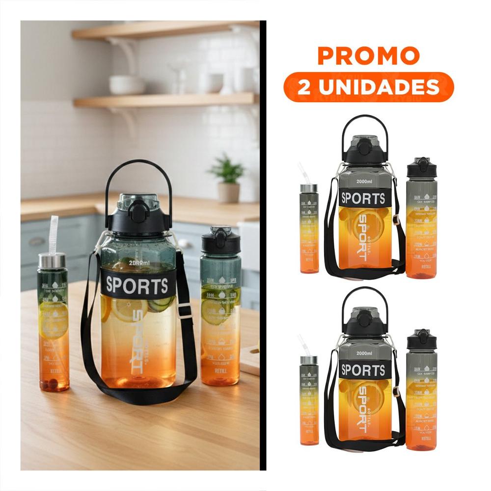 Pack2 Envase Trio Transparente Negro Amarillo y Naranja Resistente YRegalo Sticker