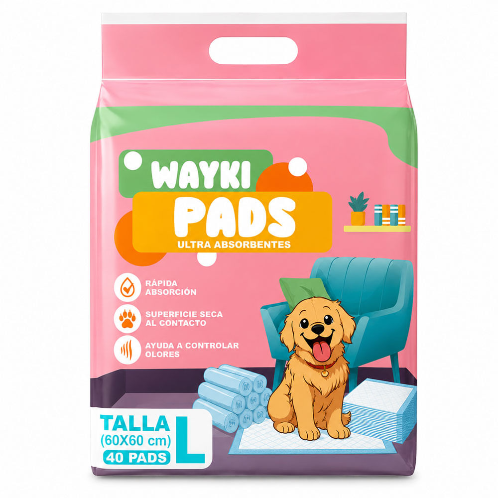 Pañales de Piso para Perros Wayki Pads L