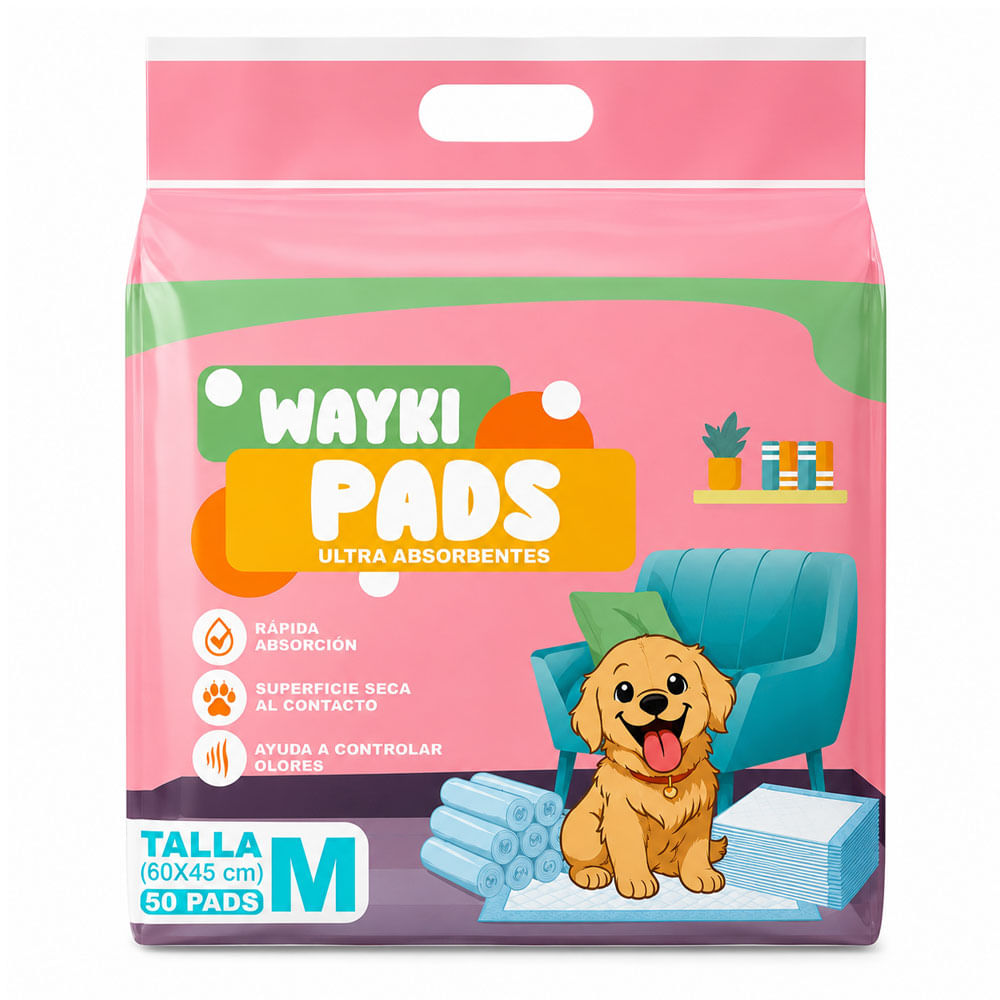 Pañales de Piso para Perros Wayki Pads M
