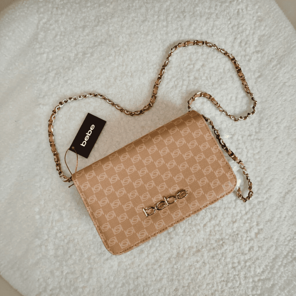 Cartera Mini Crossbody Monogram Camel