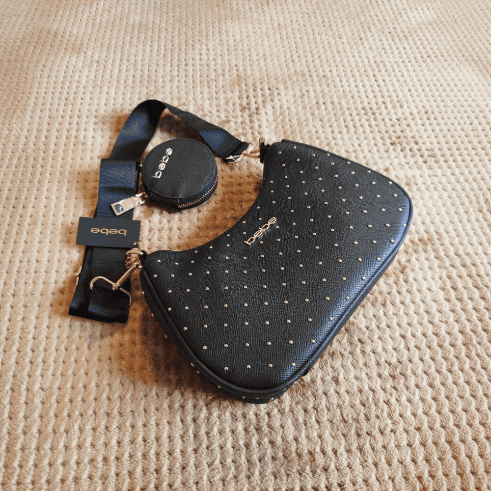 Cartera  Crossbody Con Monedero Desmontable Negro