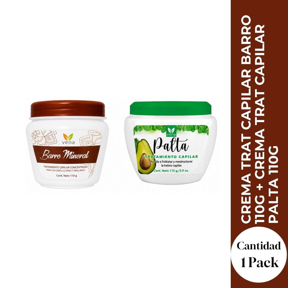CREMA TRAT CAPILAR BARRO 110G más CREMA TRAT CAPILAR PALTA 110G