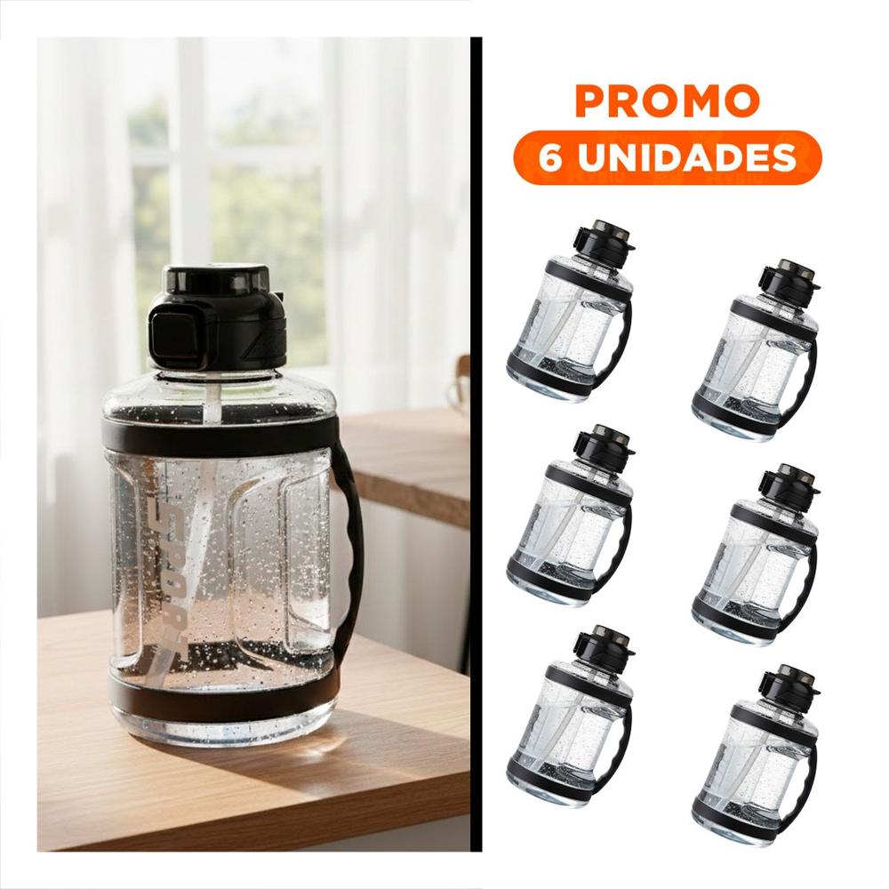 Pack6 Termo Resistente para Llevar Bebidas a Cualquier Lugar Negro YRegalo Sticker