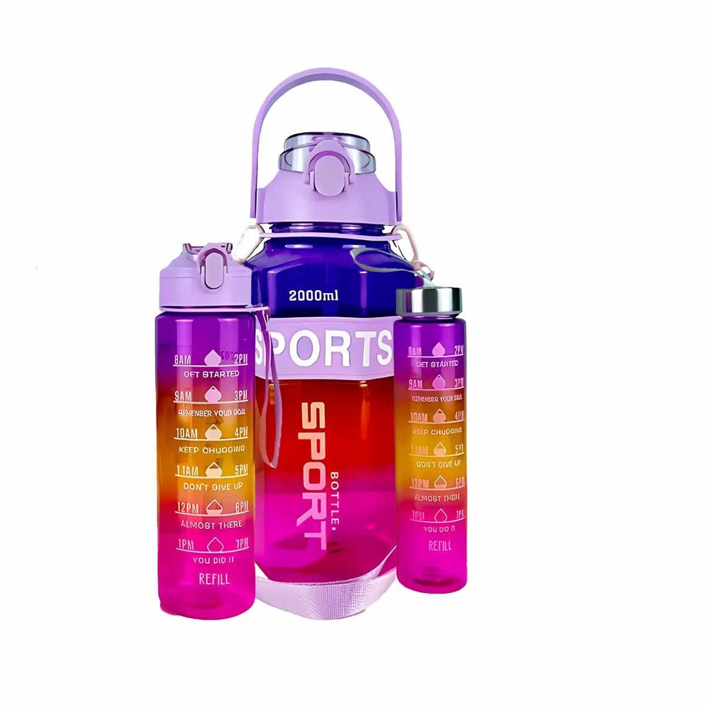 Tomatodo Trio Transparente Morado Rojo y Fucsia Resistente y Facil Limpiar YRegalo Sticker
