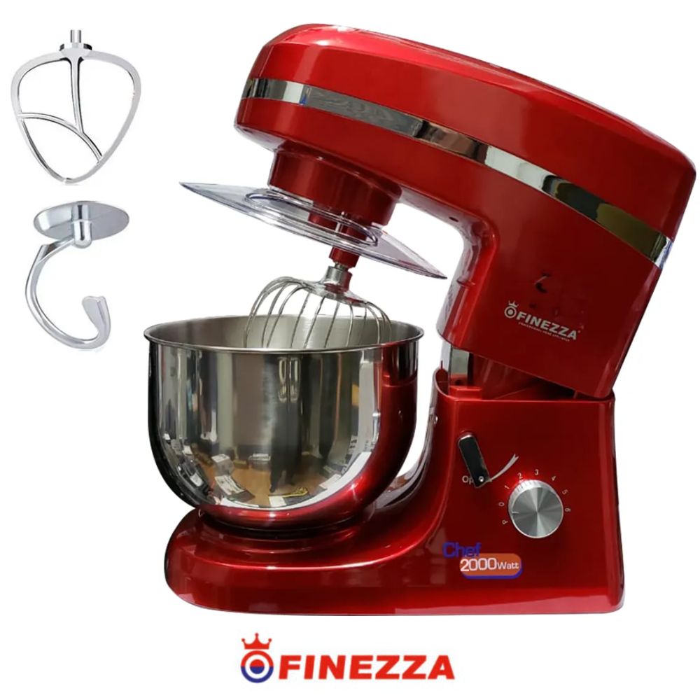 Batidora Roja Orbital Finezza FZ 6818B  2000 W Bowl 5.5 Lt