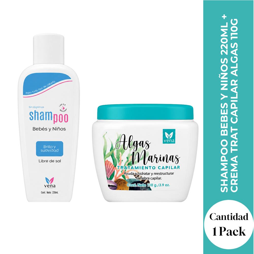 SHAMPOO BEBES Y NIÑOS 220ML más CREMA TRAT CAPILAR ALGAS 110G