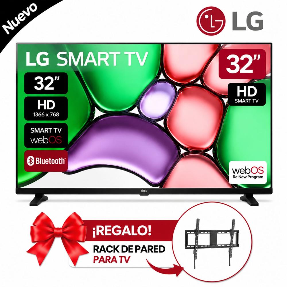 Televisor LG Smart TV 32 LED HD 32LB650BPSA MAS REGALO RACK