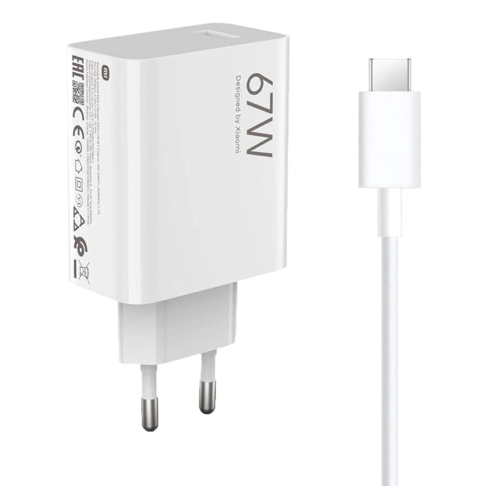 XIAOMI CARGADOR DE PARED HYPERCHARGE 67W  - CABLE  TYPE-A