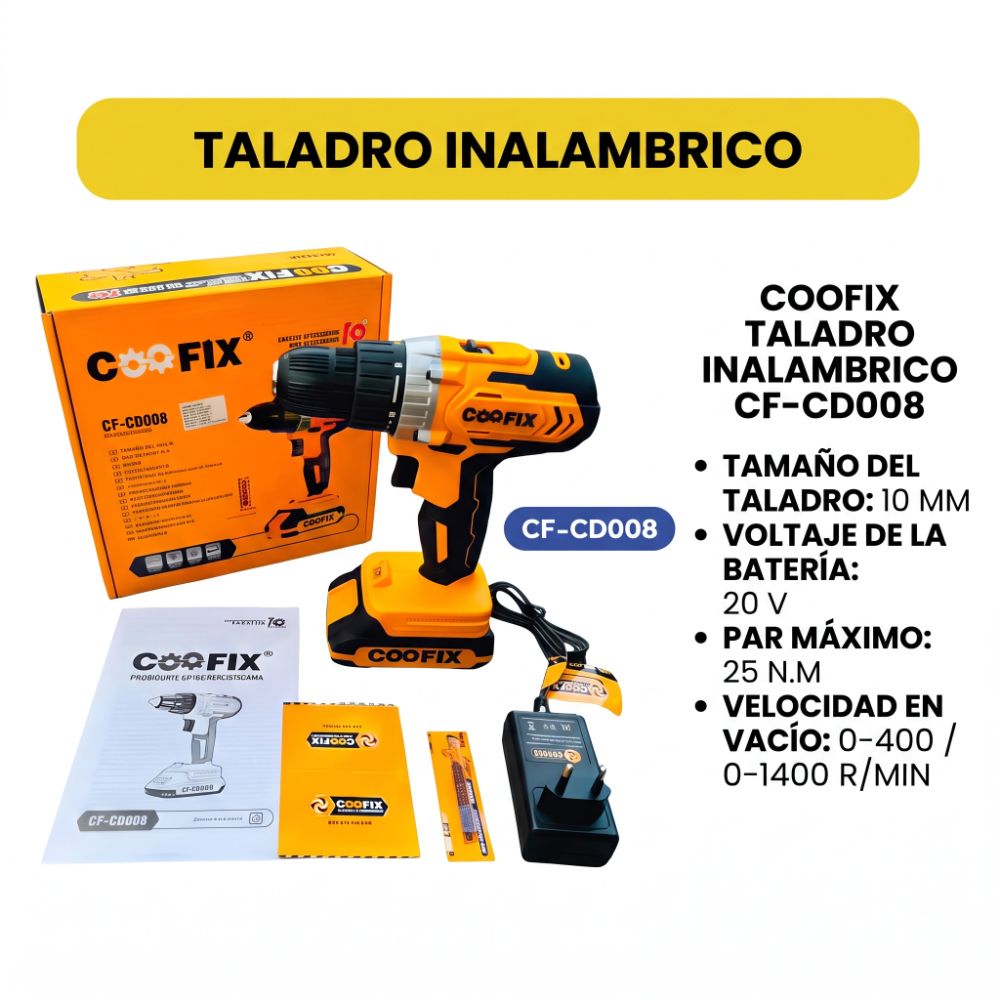 Taladro percutor inalámbrico 20V