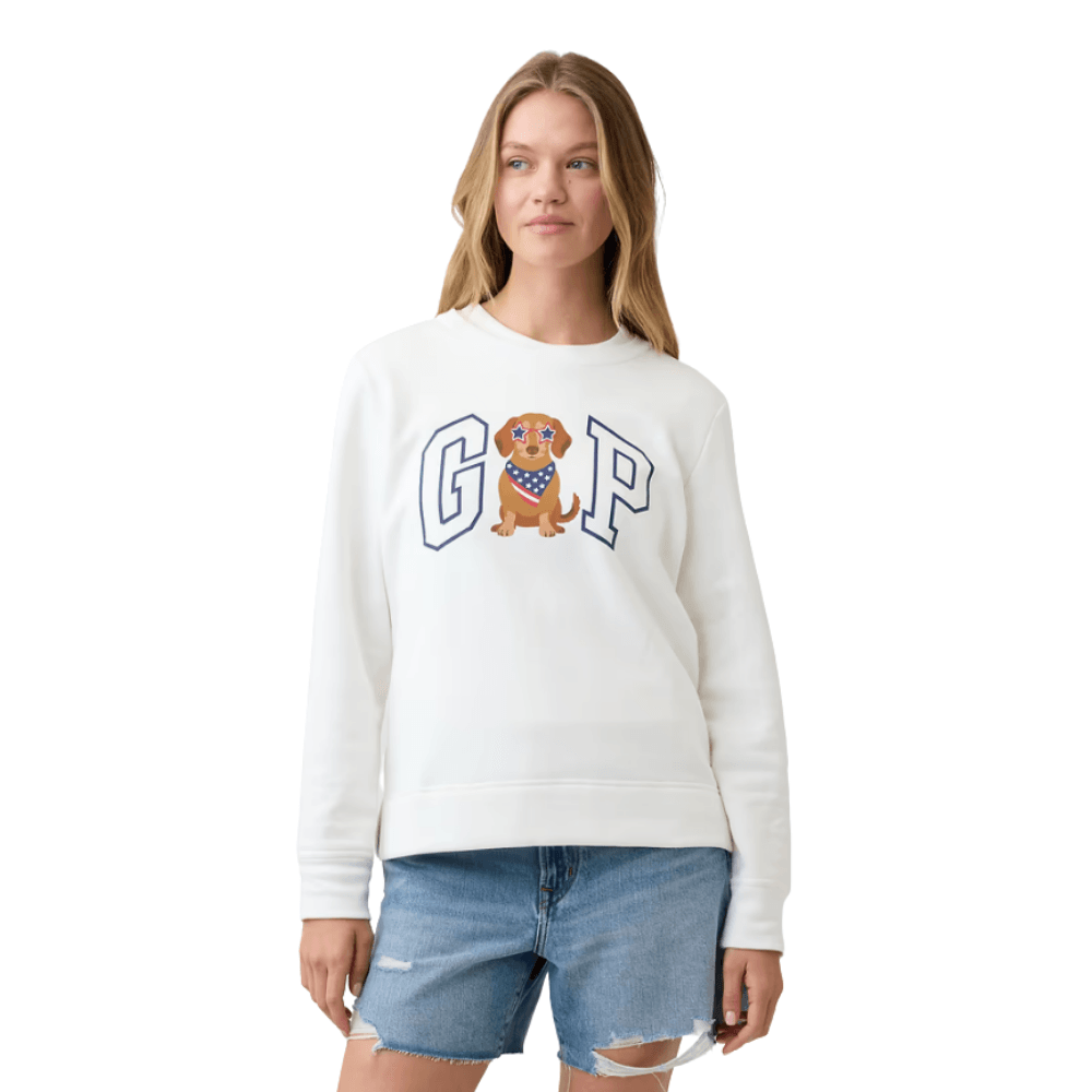 POLERA LOGO GAP NEW OFF WHITE TALLA L