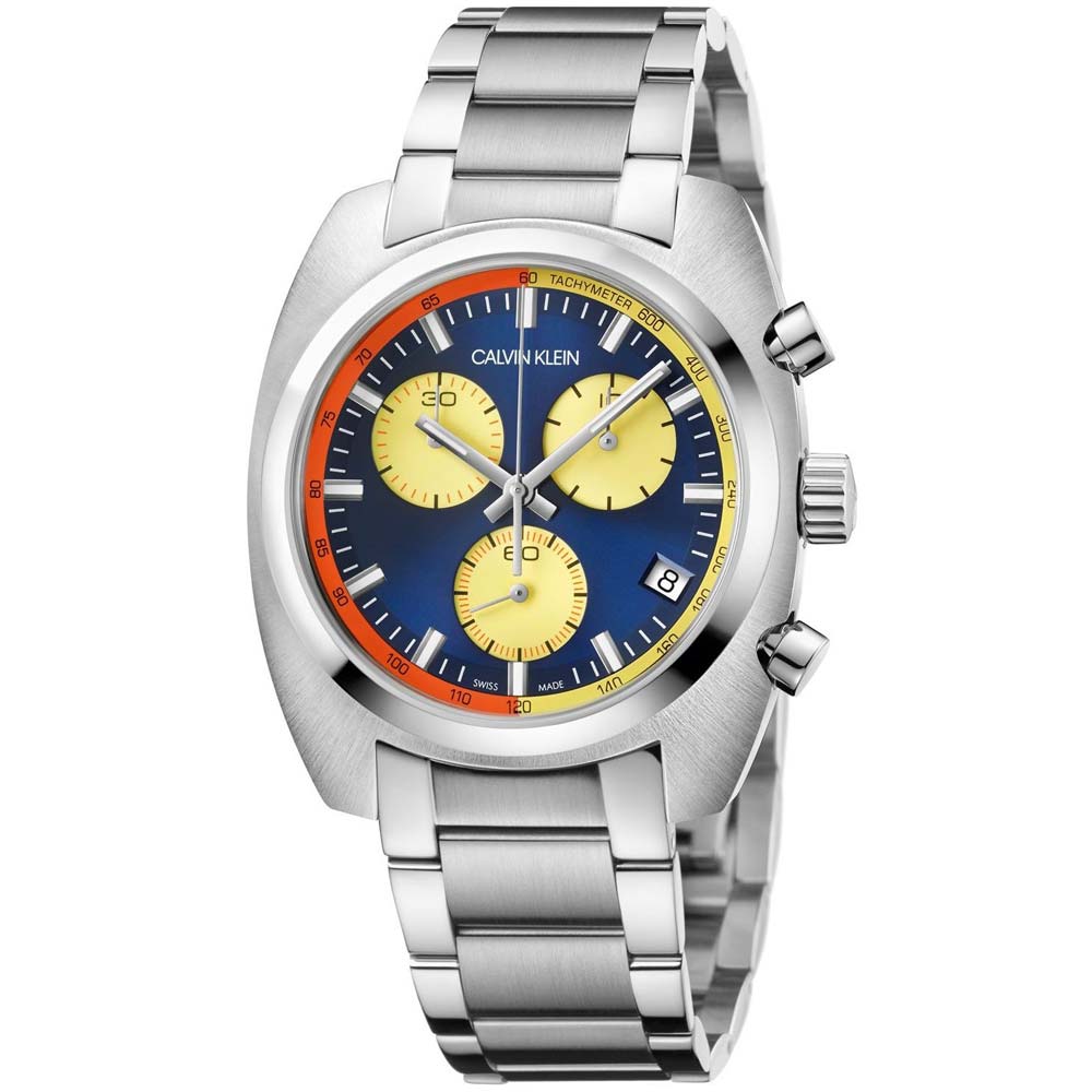 Reloj para Hombre Calvin Klein Achieve K8W3714N Suizo Fecha Cronómetro Dial Azul