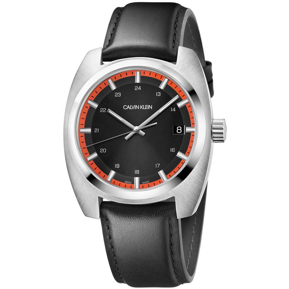 Reloj para Hombre Calvin Klein Achieve K8W311C1 Suizo Fecha Correa de Cuero y Dial Negro
