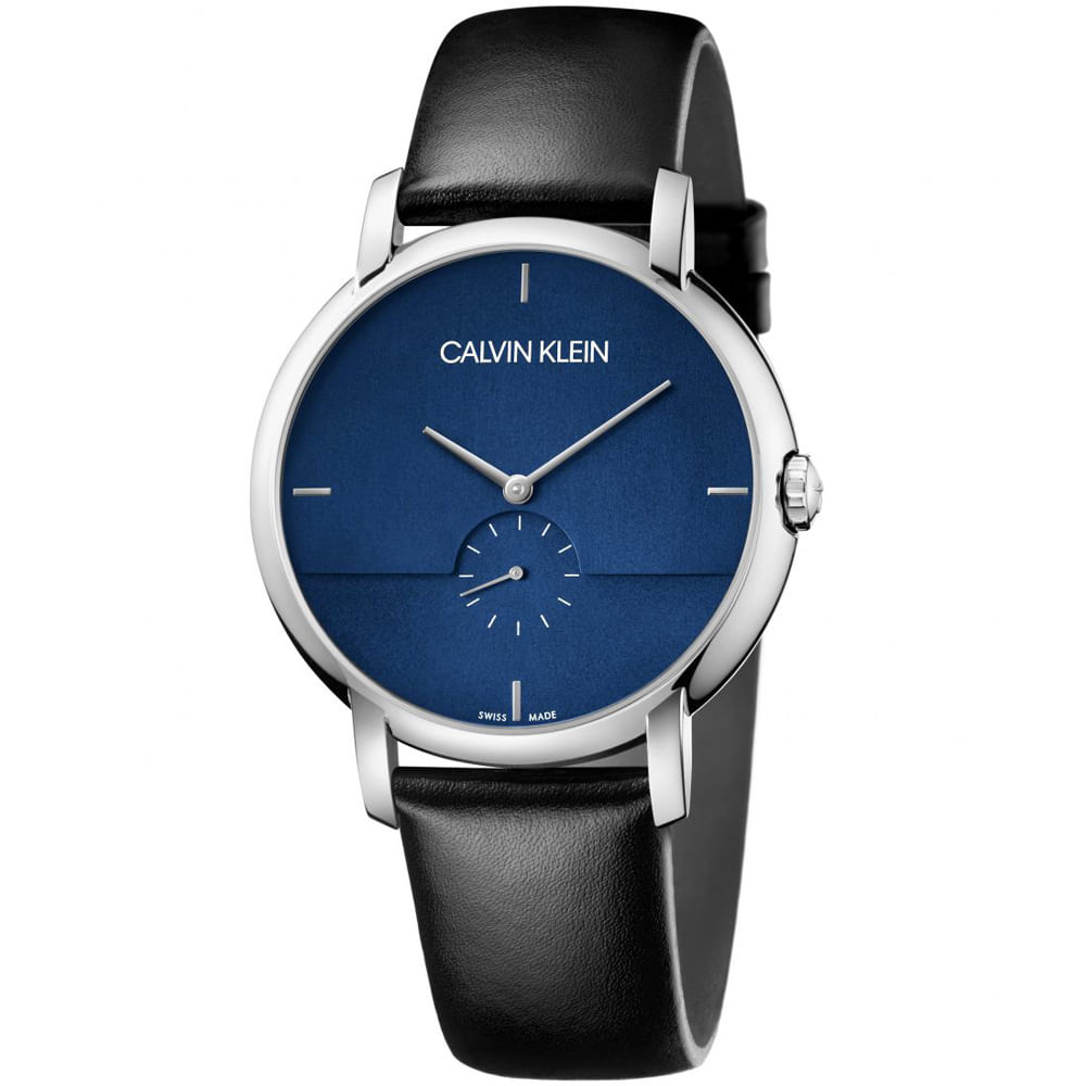 Reloj para Hombre Calvin Klein Established K9H2X1CN Suizo Correa de Cuero Negro Dial Aziul