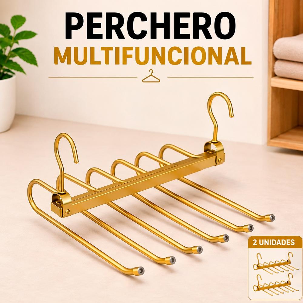 Perchero colgador de ropa Plegable de Aluminio multifuncional x 2 unidades