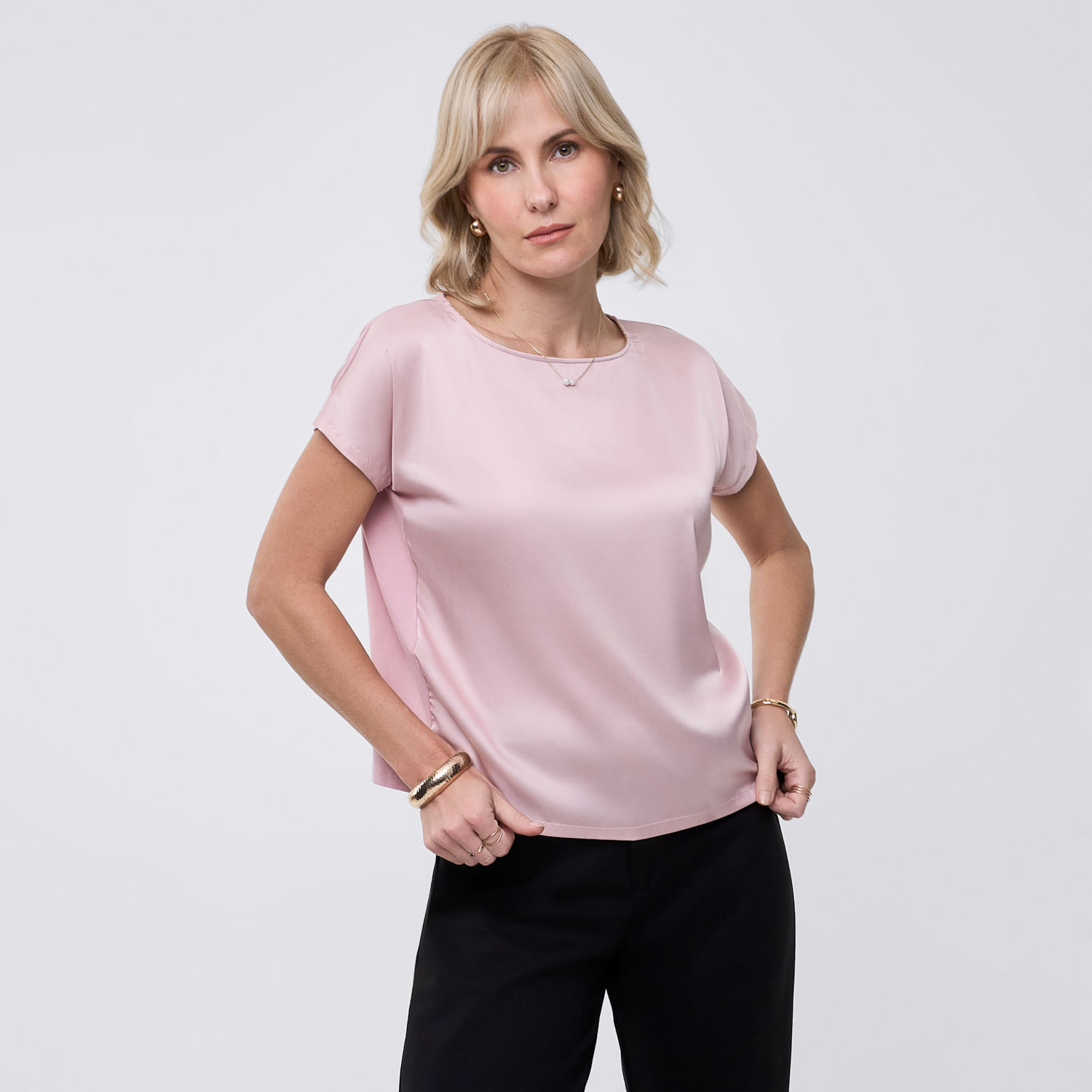 Polo Mujer Solid Zafin Manga Corta Palo Rosa L