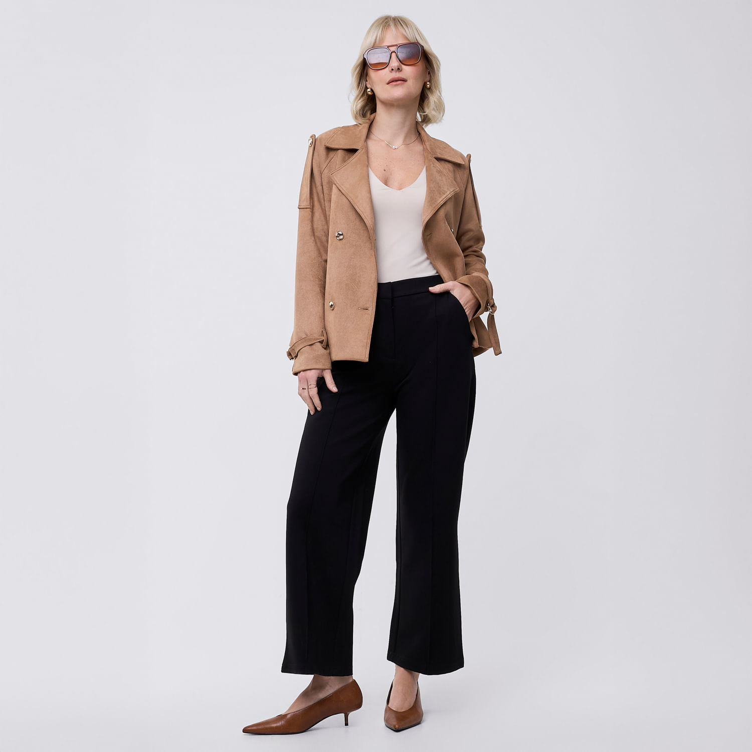 Pantalón Mujer Ponti I Zafin Negro S