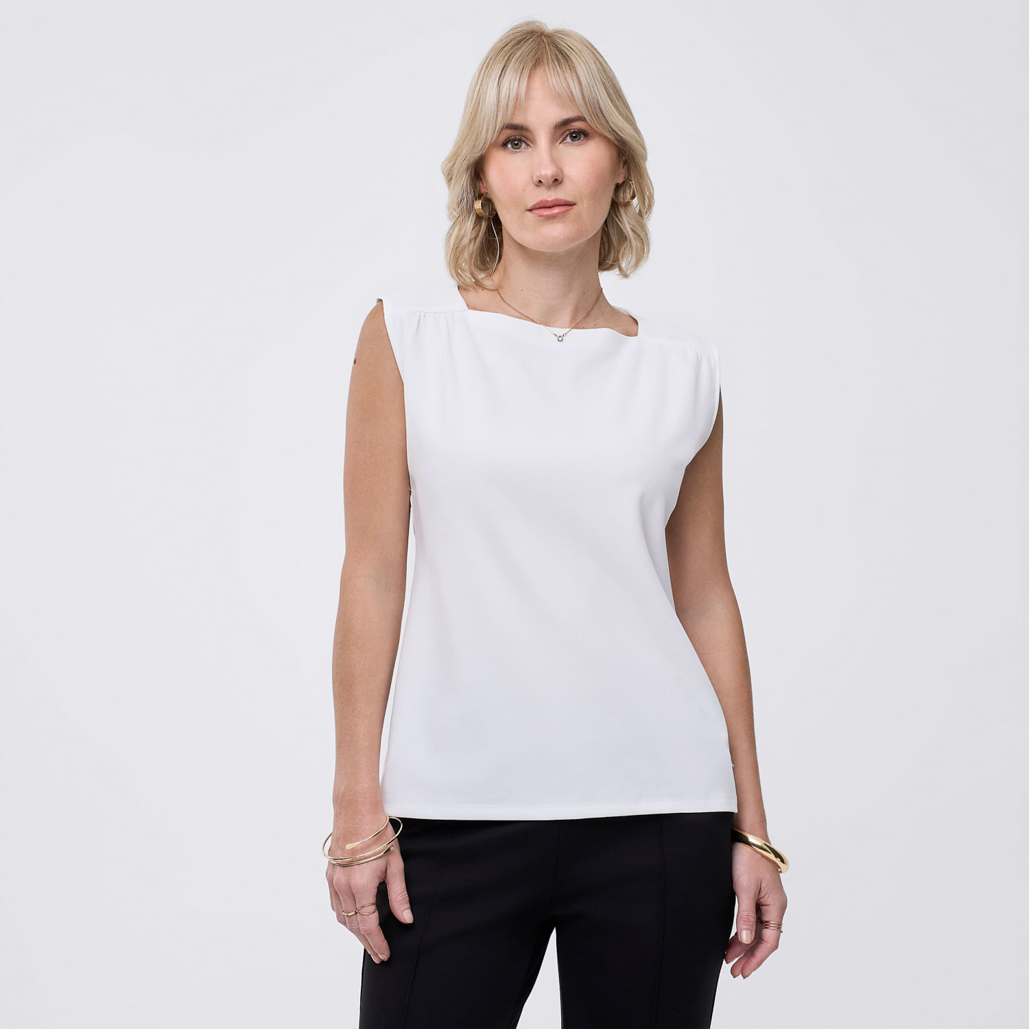 Polo Mujer Fancy Zafin Manga Corta Blanco S