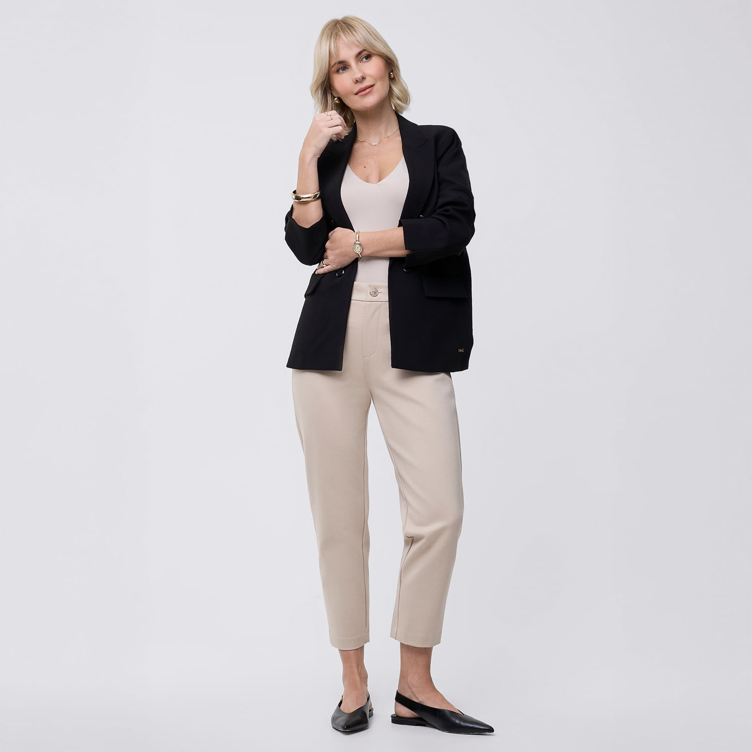 Pantalón Mujer Soft Zafin Crema 34