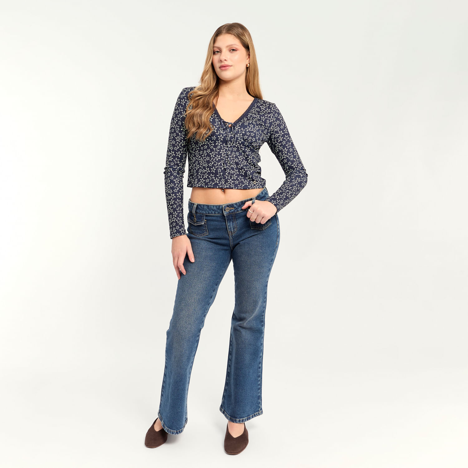 Jean Mujer Bea Milk Flare Azul 26