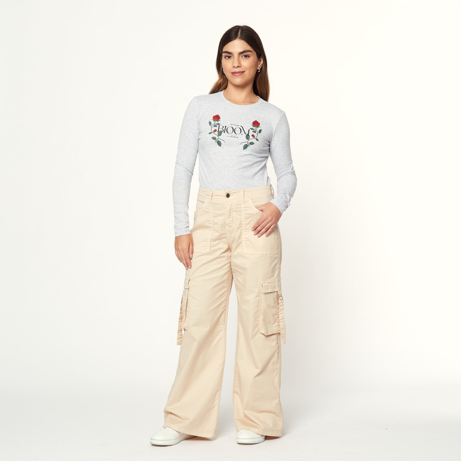 Pantalón Mujer Mandra Milk Beige 28