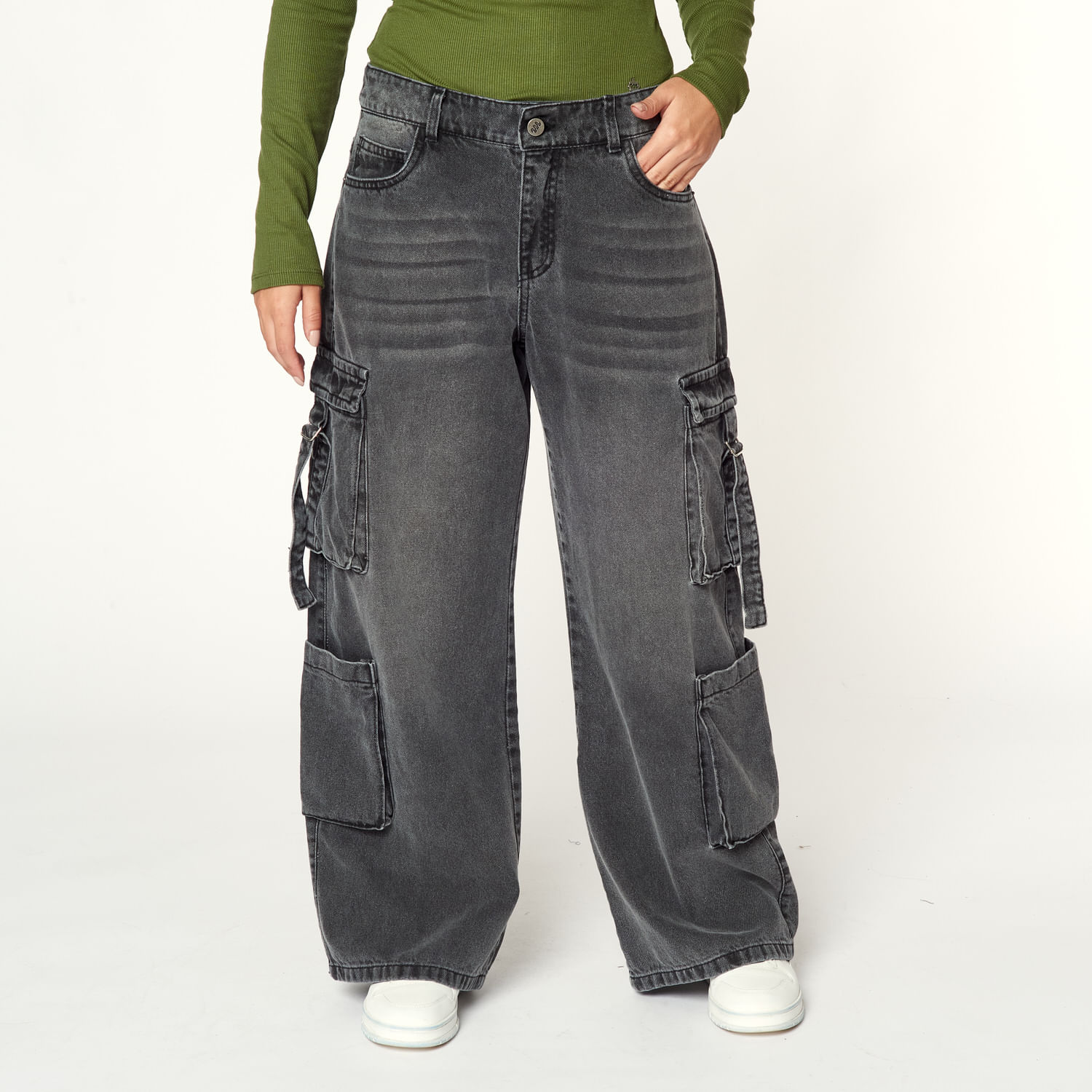 Jean Mujer Bloom Milk Straight Plomo 30