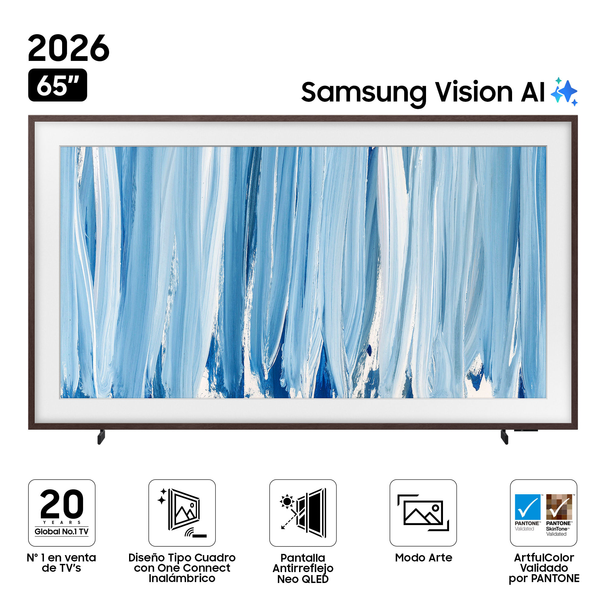 Televisor SAMSUNG Neo QLED 65"" UHD 4K Smart TV The Frame Pro LS03HW Vision AI